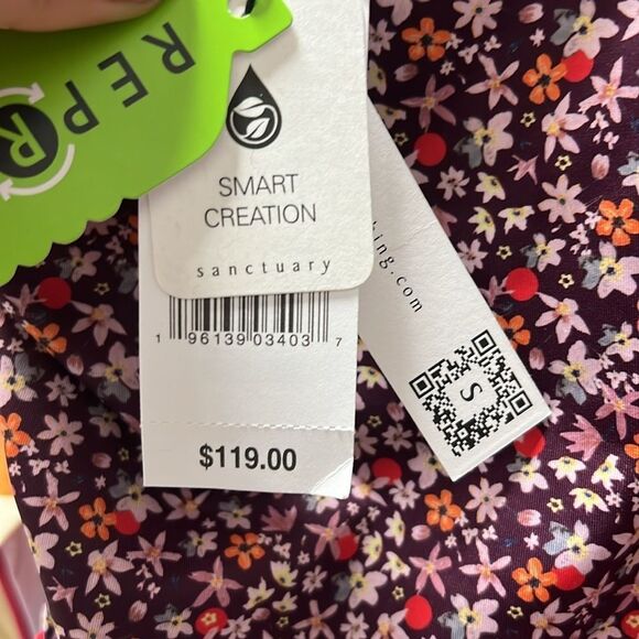 Sanctuary Micro Garden Side-Tie One-Piece Swimsuit XS - Picture 6 of 9